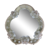 Miroir Murano de table à fleurs 23x24cm