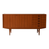Vintage Scandinavian teak sideboard with five drawers