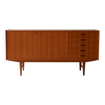 Buffet scandinave vintage en teck à cinq tiroirs