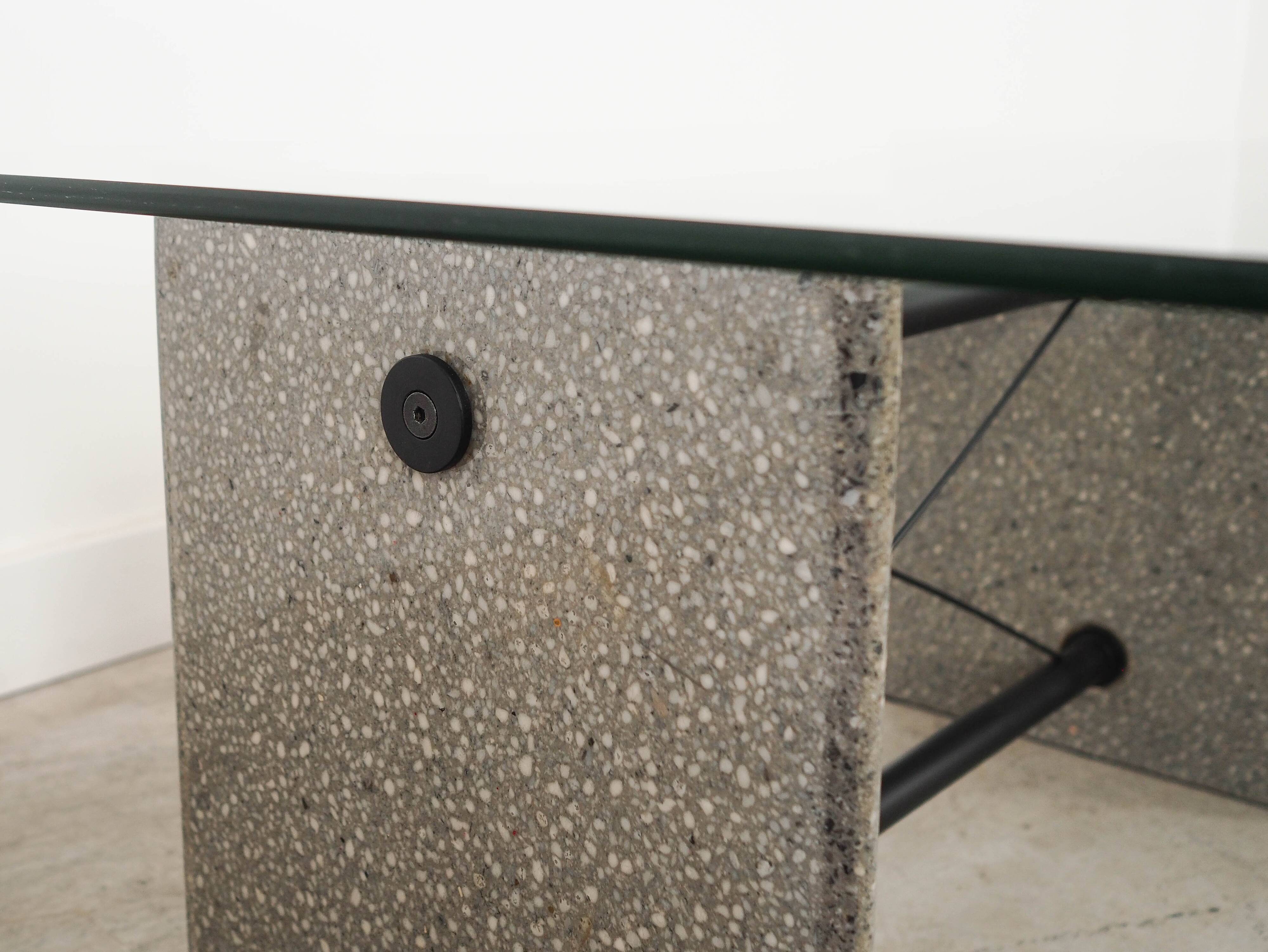 Glass coffee table, Italian design, 1960s, made in Italy