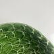 Set of 3 green leaf artichoke barbotine bowls vintage 70s