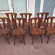 Lot 7 chaises de bistrot bois, année 70/80/90