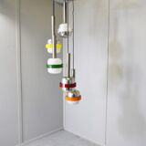 Suspended lamps in white and coloured plastic by Stilnovo, 1960s, set of 5.