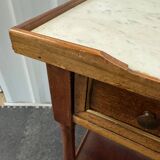 White marble console