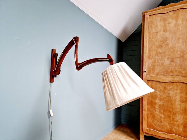 Applique murale ciseaux en teck, design scandinave, années 60