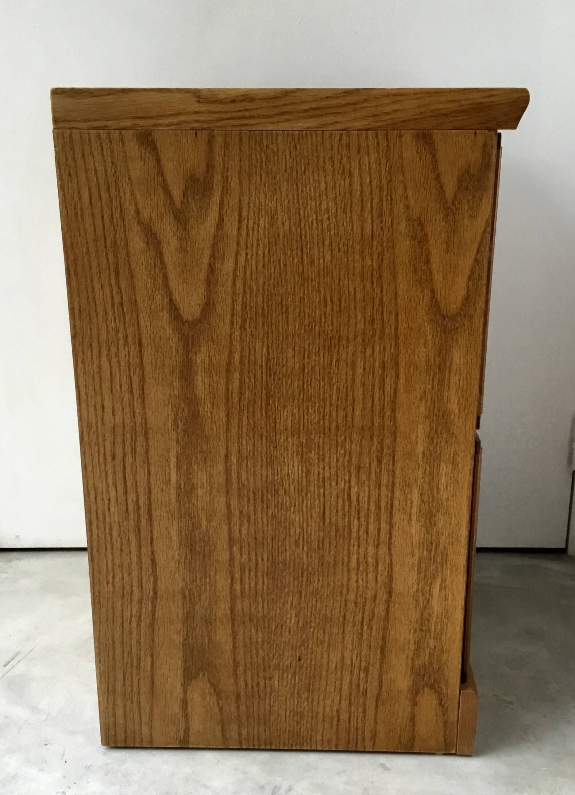 Wooden filing cabinet with 2 drawers - vintage trade furniture 1950