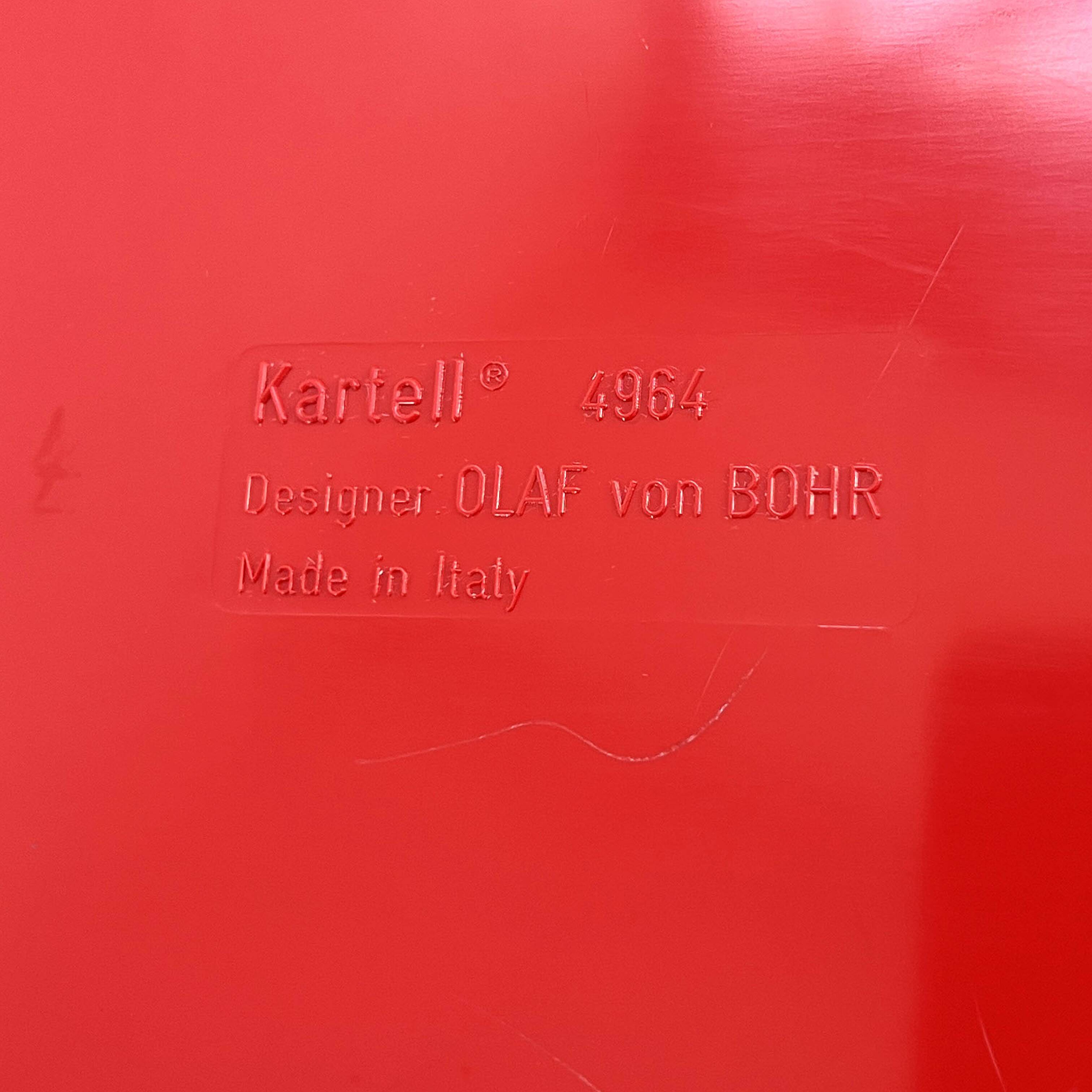 Red cabinet model "4964" by Olaf Von Bohr for Kartell, 1970
