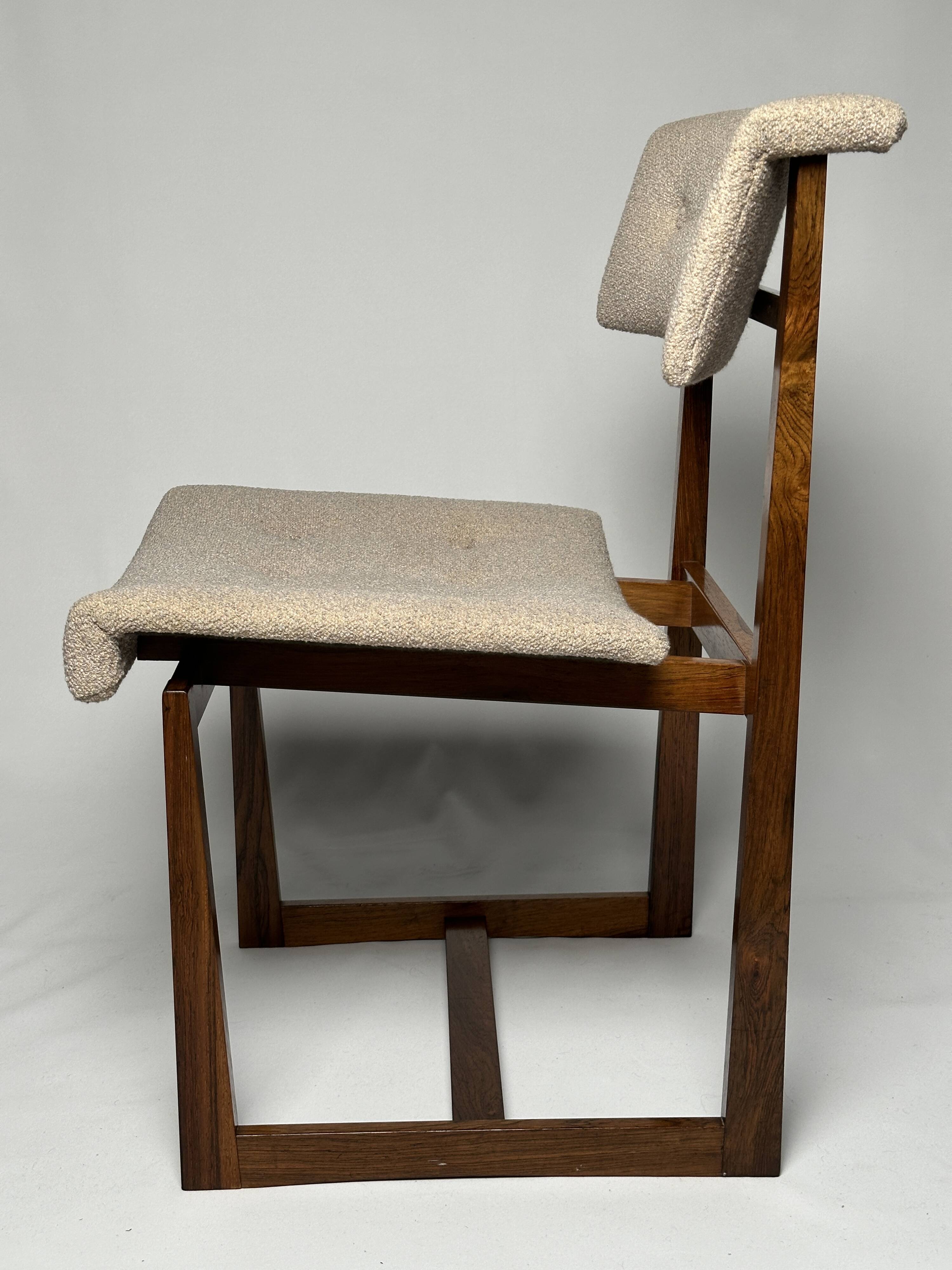 rosewood chair with footrest, Korup Stolefabrik Denmark 1960