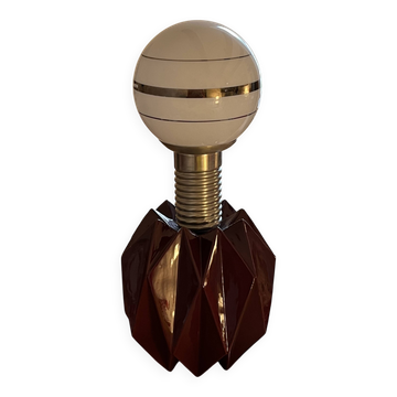 Origami lamp, ceramic and glass