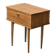 Scandinavian bedside table with hinged drawer