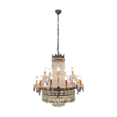Lustre italien en cristal, années 1940