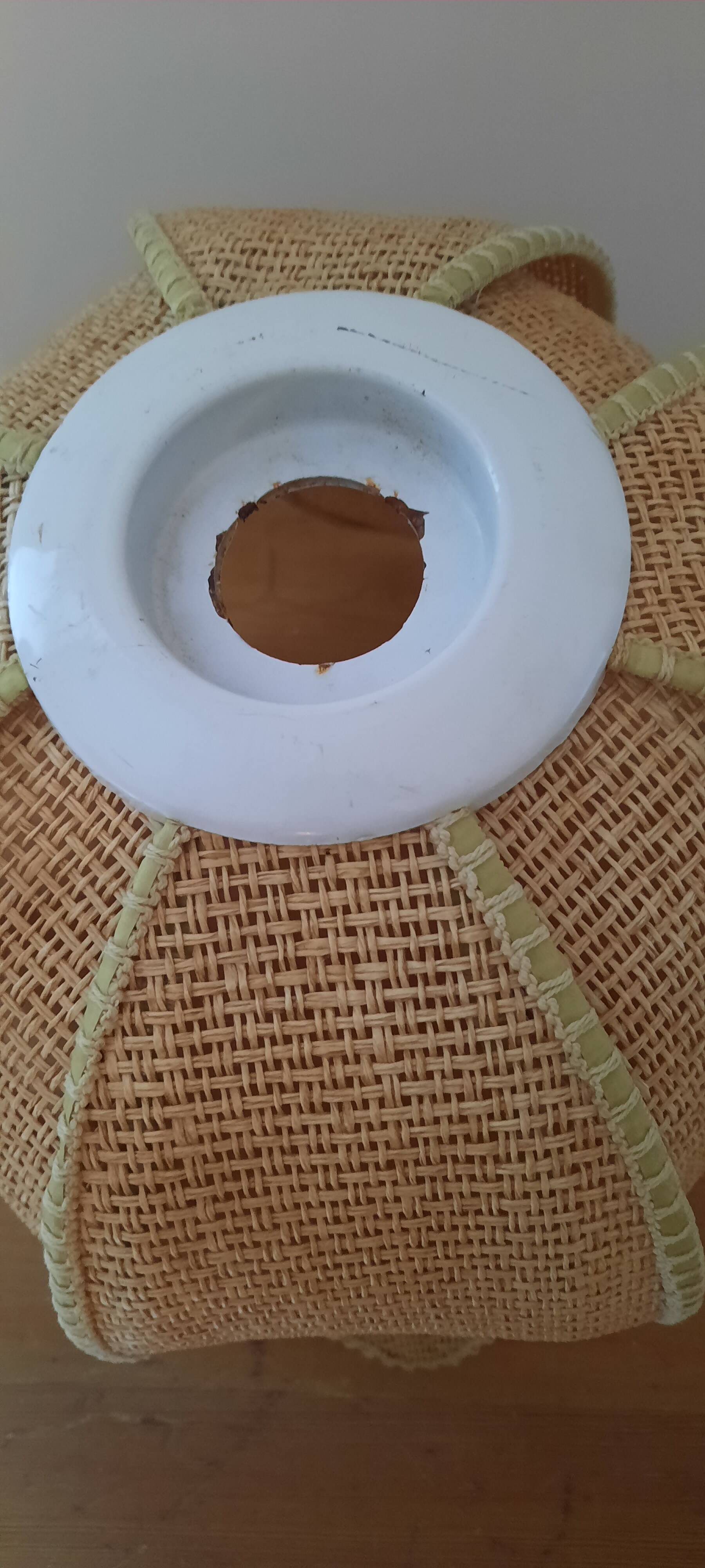 Tulip pendant light in natural fibers