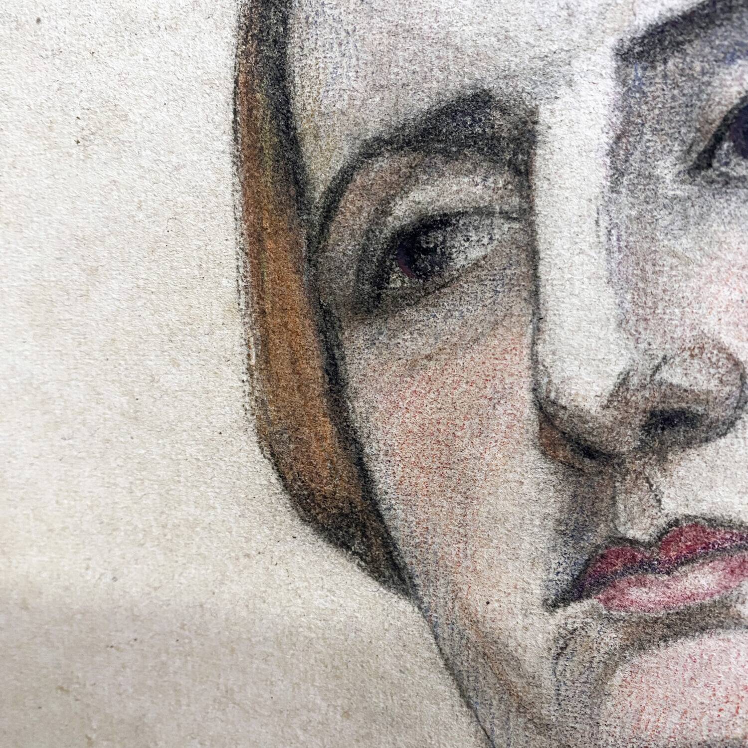 Drawing 1928 "The red-haired woman"