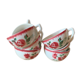 7 ceramic cups Digoin Sarreguemines