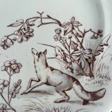 Set of 12 earthenware dinner plates, Hunting pattern