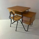 Children's desk from the 50s Jacques Hitier style
