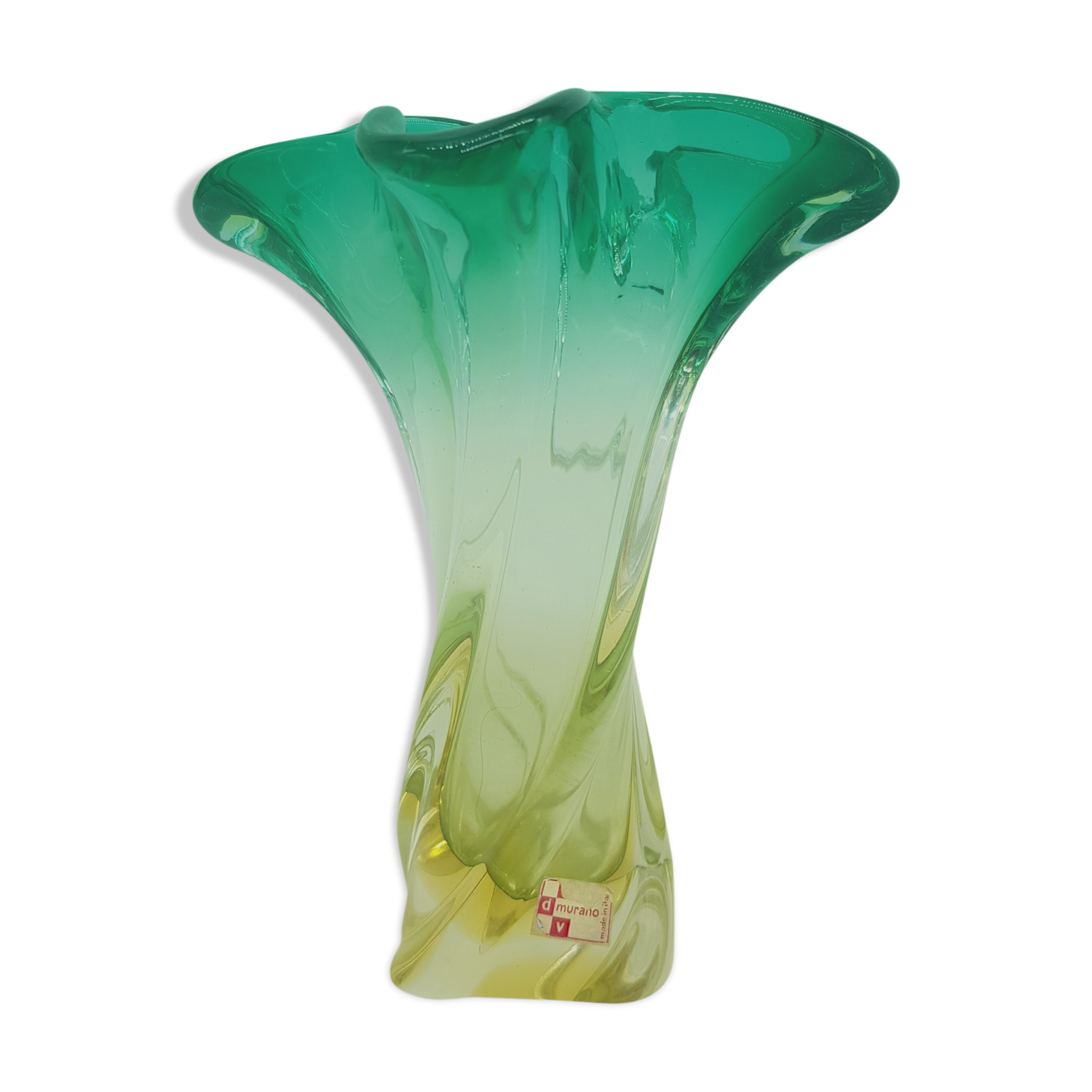 Murano Italy blown glass vase