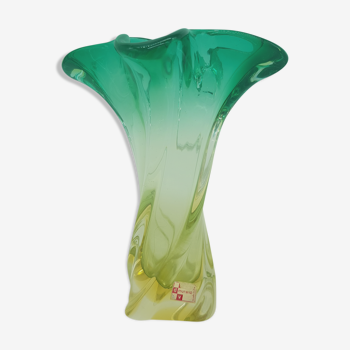 Murano Italy blown glass vase