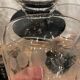Set of 8 retro wine glasses in engraved glass