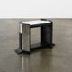 Vintage ebonised oak and mirror mosaic side table