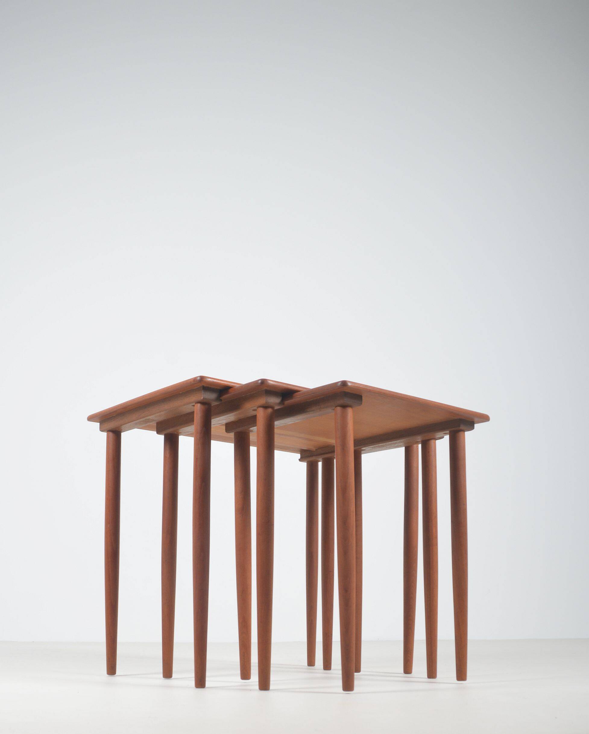Set of 3 Danish nesting tables in teak, 1960s