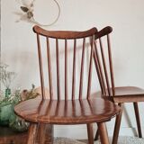 3 wooden trio bistro chairs No. 740 Baumann