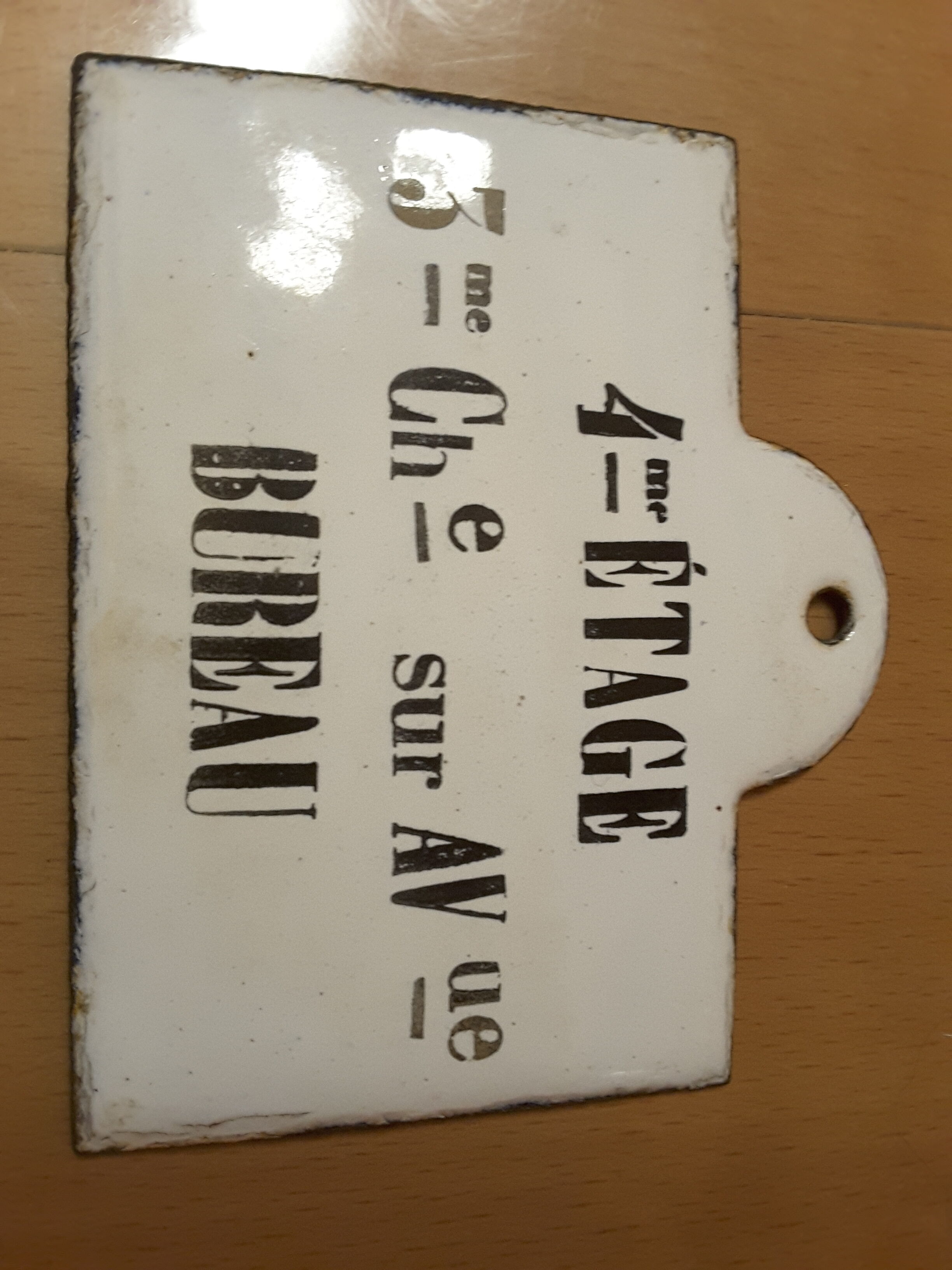Plaque  émaillée