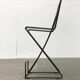 Postmodern black kitchen bar stool Kreuzschwinger by Till Behrens for Schlubach, 1980s.