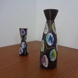 Ceramic Kongo Vases by Bodo Mans for Bay Keramik, 1960s, Set of 2