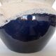 Blue enamelled terracotta pot
