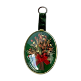 Frame dried flowers oval domed glass