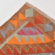 Tapis coureur vintage kilim fait à la main 3x12, 102x362 cm