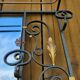 Art Deco 1930s wrought iron coat rack and hat stand