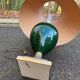 1960s lamp in green lacquered ceramic