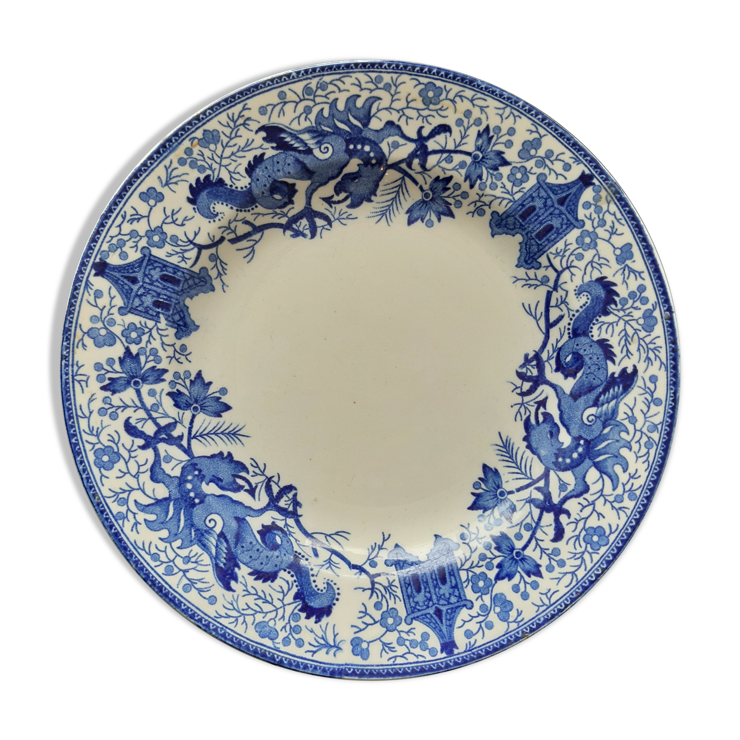 Assiette Boch La Louvière Dragon