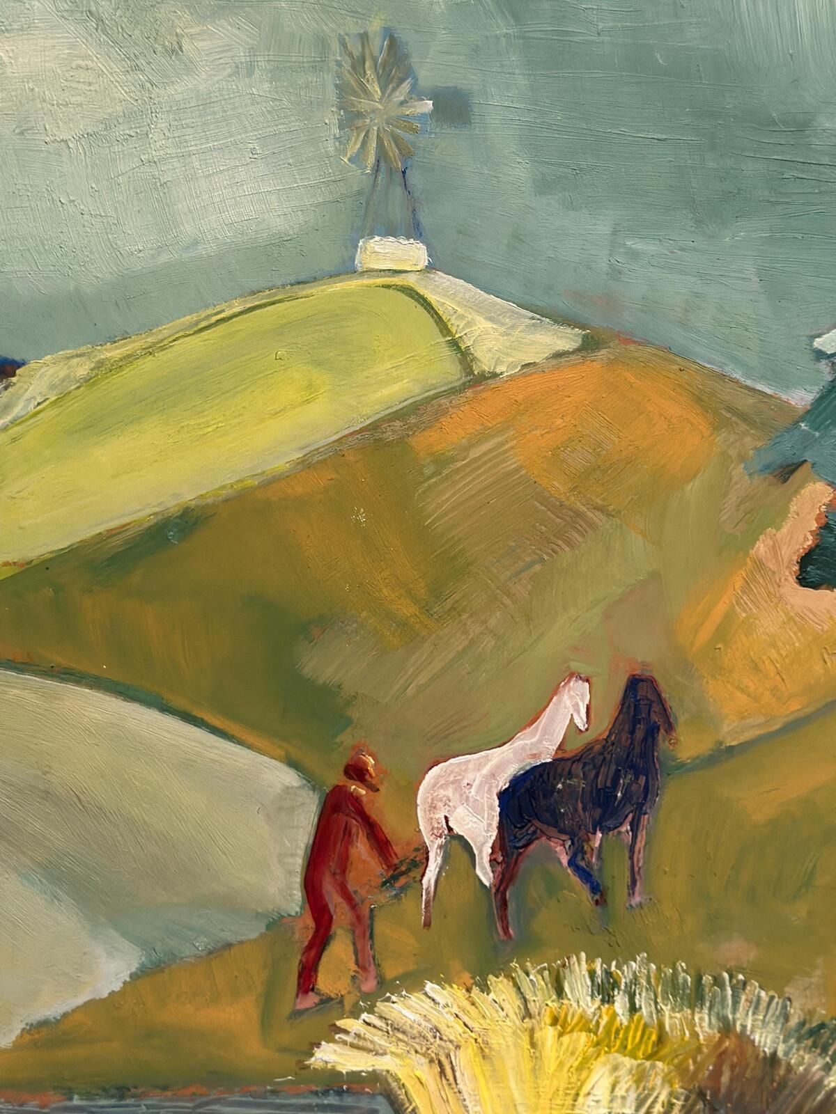 Farming With Windmill Painting