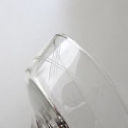 8 old champagne glasses vintage model in cut glass