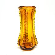 Postmodern vase, orange glass, Poland, 1970s