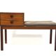 Banc-téléphone scandinave en palissandre, Suède, 1960