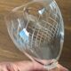 6 engraved crystal wine glasses with stems
