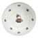 Shallow round plate in Limoges porcelain with a hydrangea basket design.