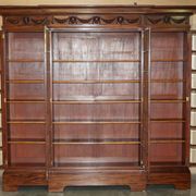 Monumental glass library in Victorian hardwood.
