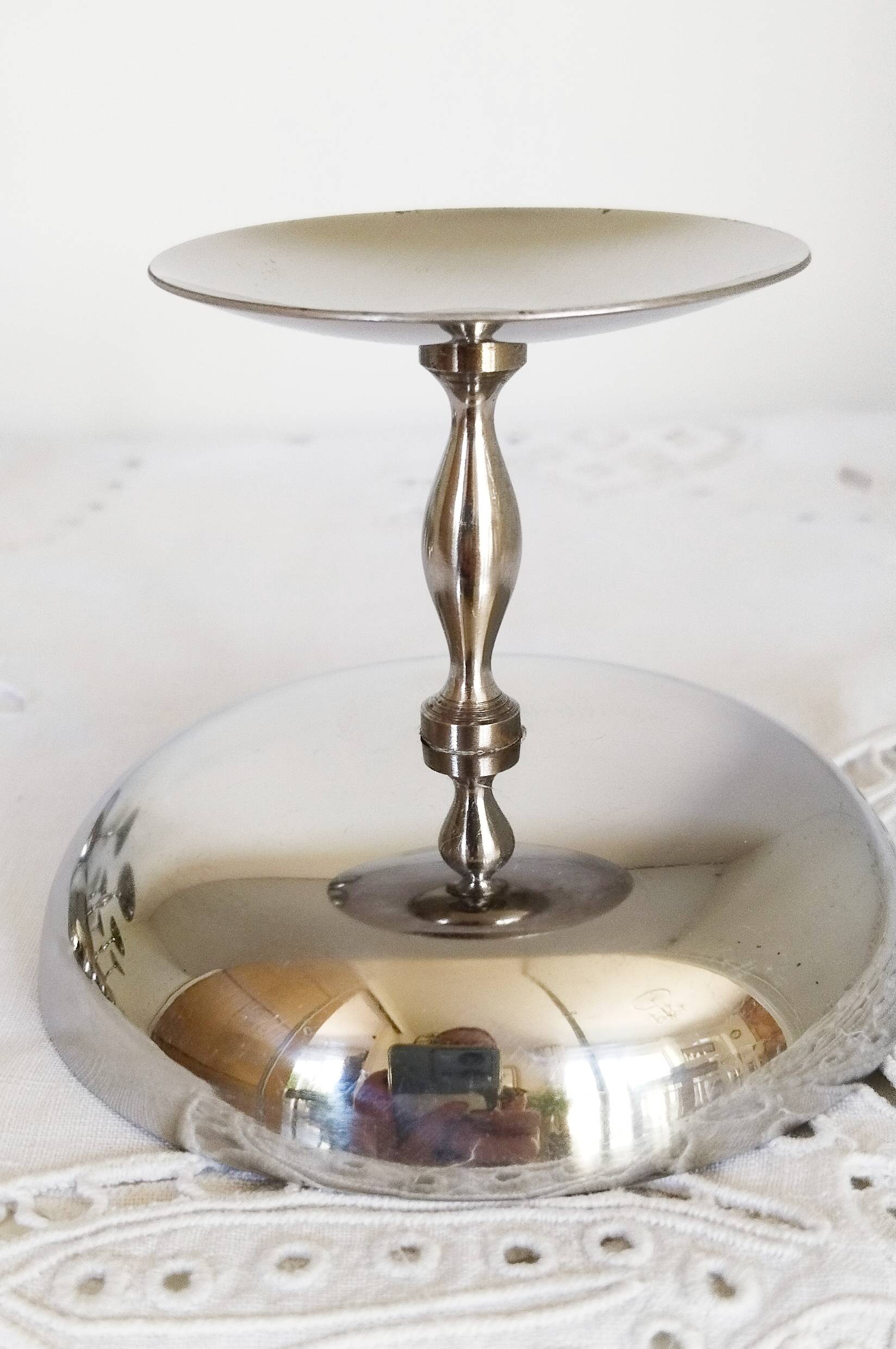 Set of 6 vintage ice cream cups on foot, in 18/10 stainless steel (ref 10)