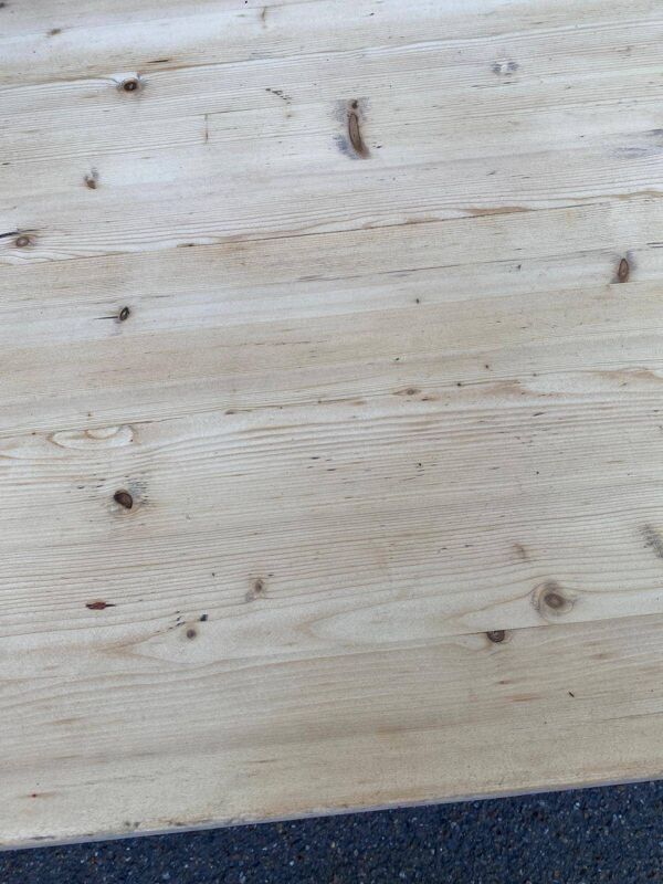 Table de ferme Georges Robert 1960 rénovée en bois massif brut 200cm