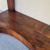 Pair of empire consoles in mahogany and 19th century marble
