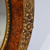 Miroir ovale en bois doré – début XXe