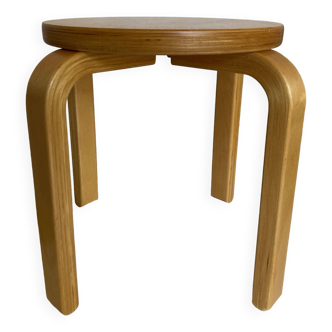Scandinavian children's stool in plywood, Frosta Ikea 1980