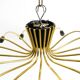 Huge 18-arm mid-century modern brass Sputnik ceiling lamp | Ø 113 cm