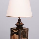 Superb square Ceramic Table lamp 1970s France