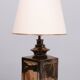 Superb square Ceramic Table lamp 1970s France